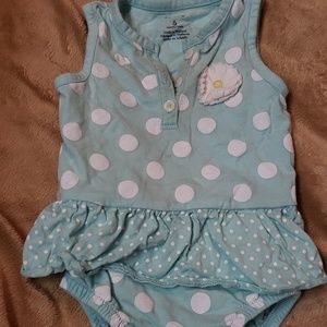 Baby girls polka dot sunsuit